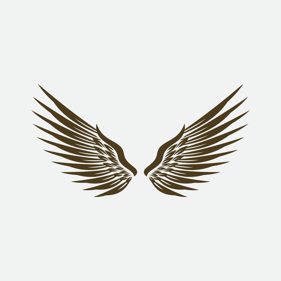 wings illustration design icon logo vector