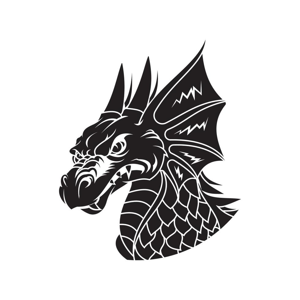 Dragon vector icon illustration