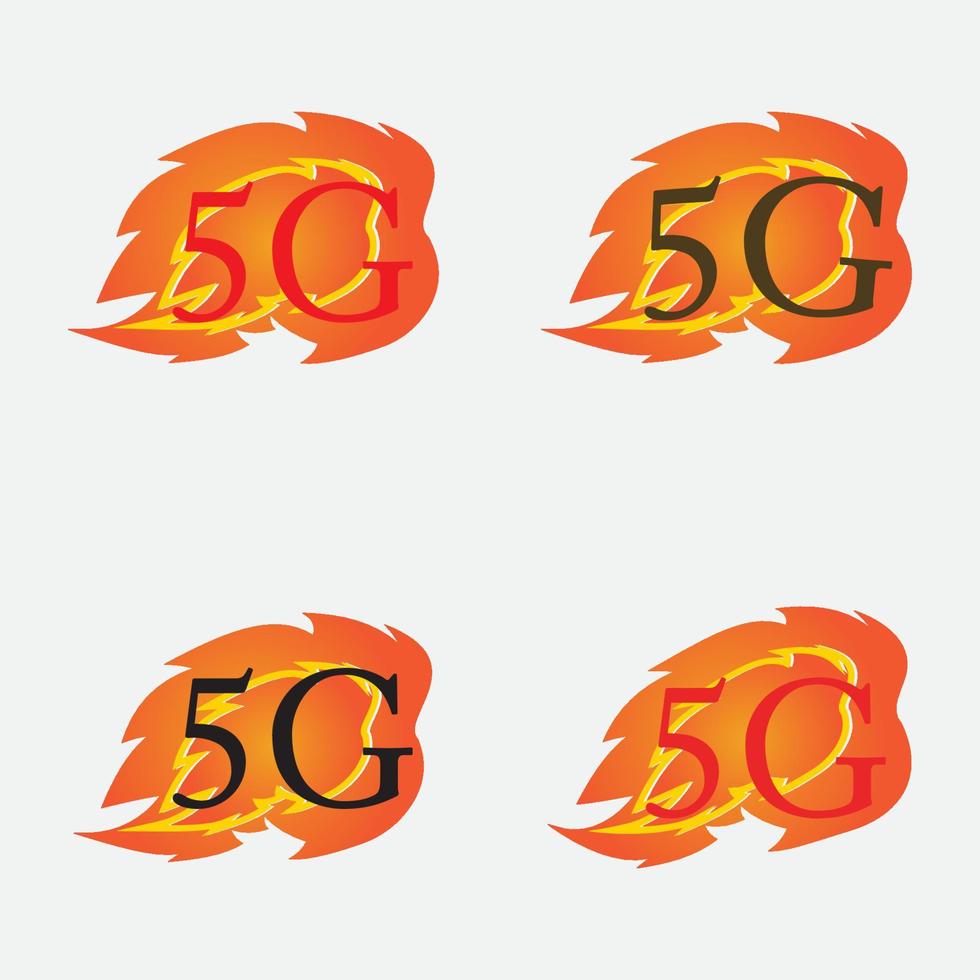 five g logo  vector illustrations