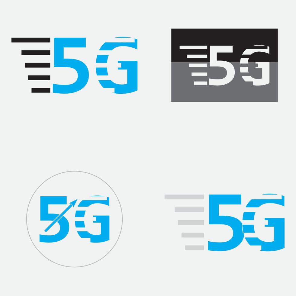 five g logo  vector illustrations