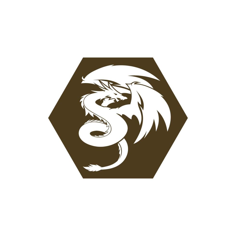 Dragon vector icon illustration