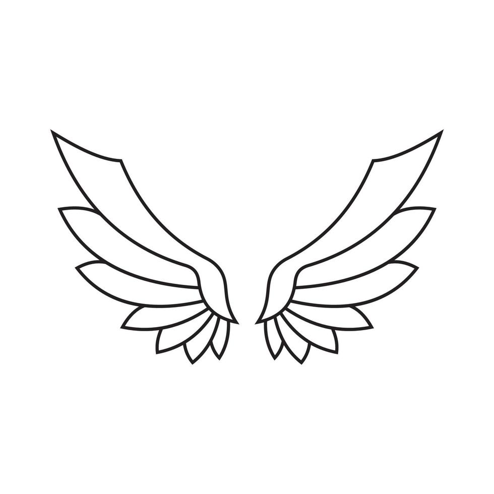wings illustration design icon logo vector