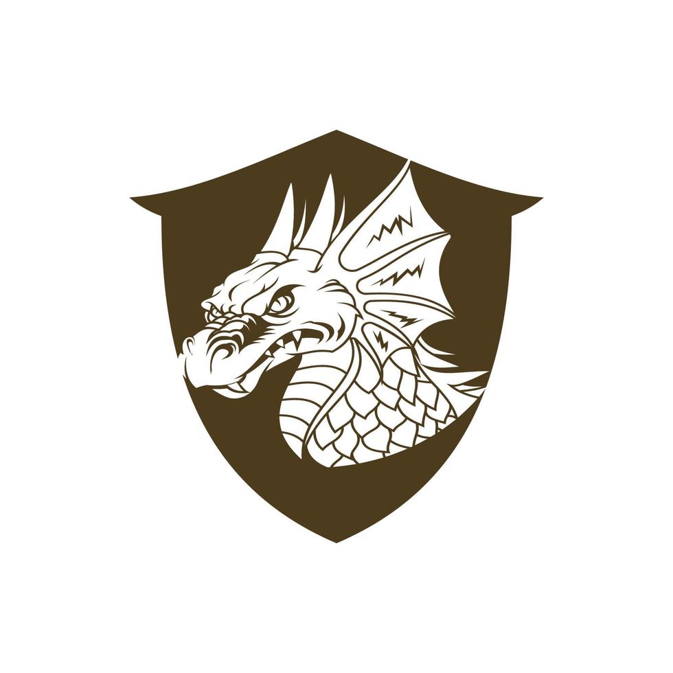 Dragon vector icon illustration