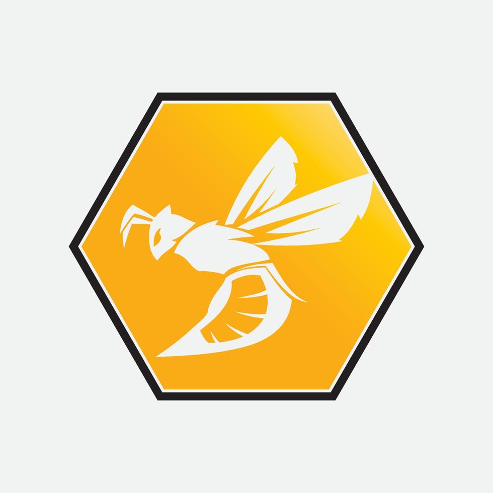 bee logo illustrations design icon vector