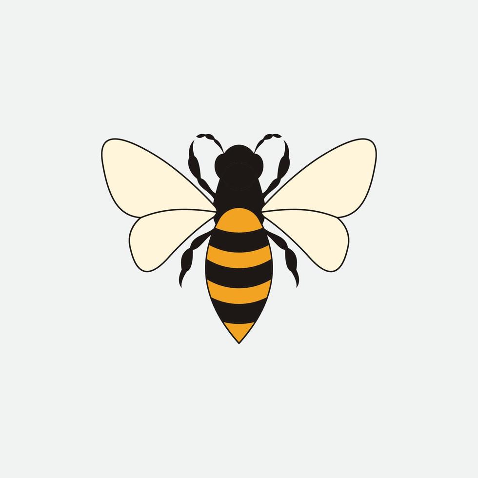 bee logo illustrations design icon vector
