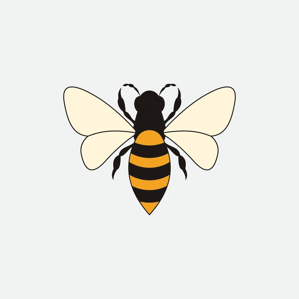 icono de diseño de ilustraciones de logotipo de abeja vector