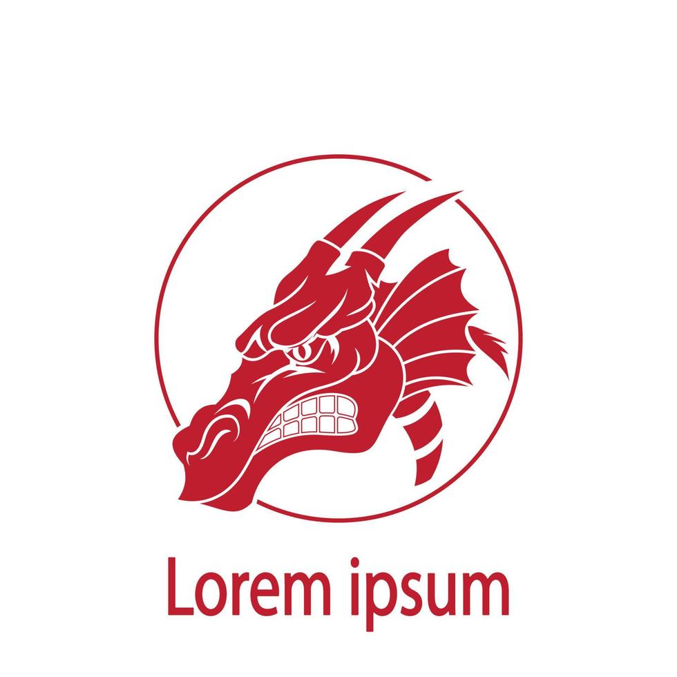 Dragon vector icon illustration