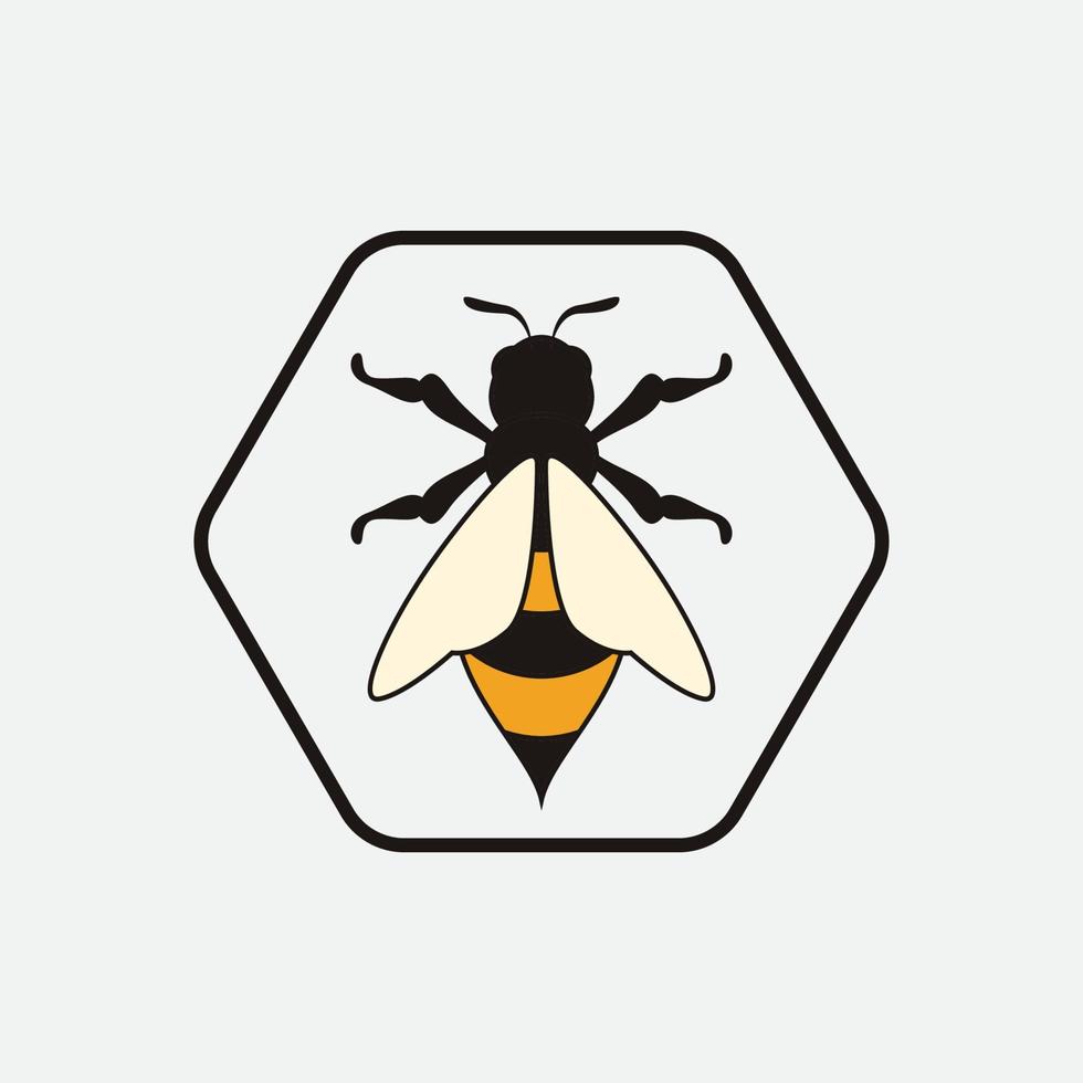 bee logo illustrations design icon vector