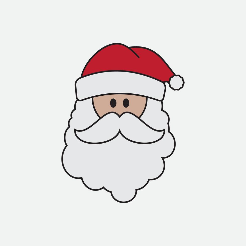 logotipo de icono de diseño de ilustraciones vectoriales de santa claus vector