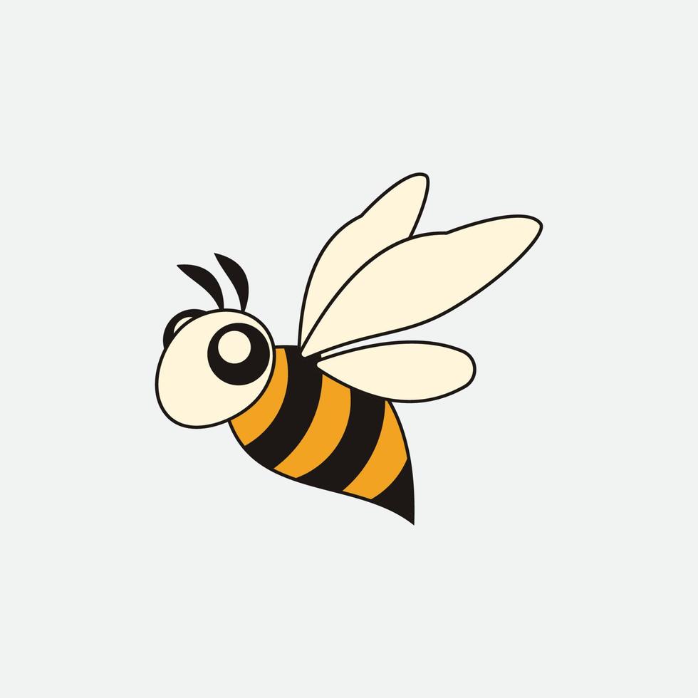 icono de diseño de ilustraciones de logotipo de abeja vector