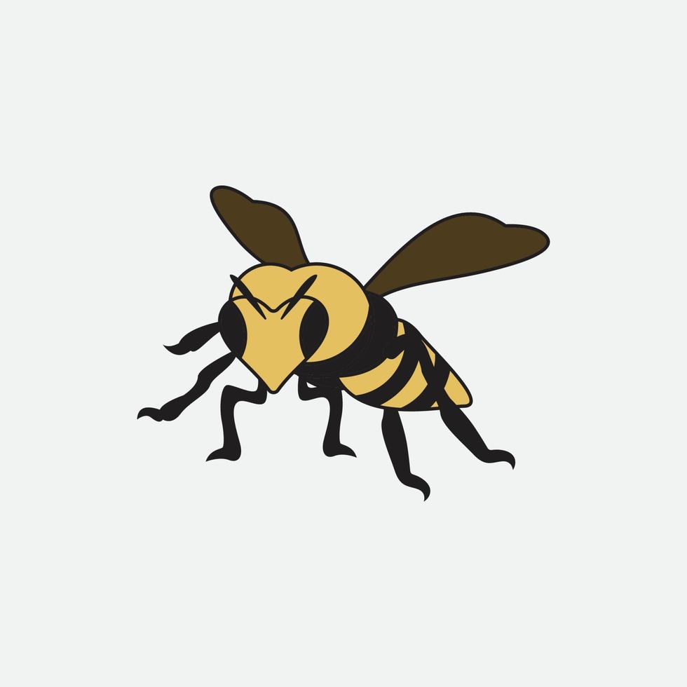 abeja logo vector ilustración diseño icono logo