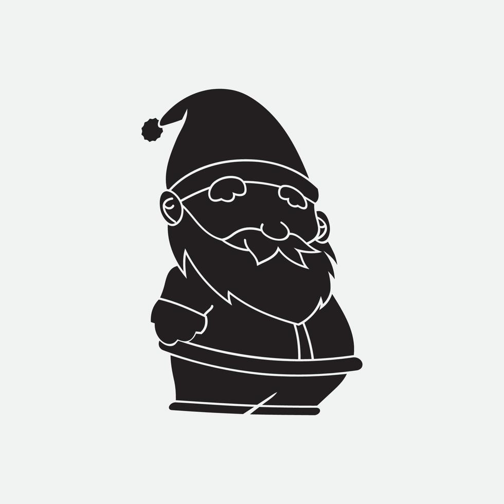 logotipo de icono de diseño de ilustraciones vectoriales de santa claus vector