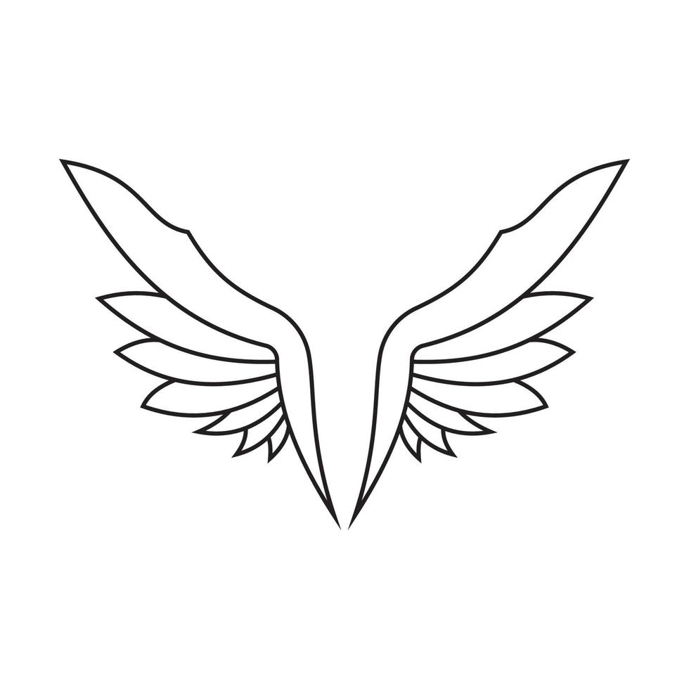 wings illustration design icon logo vector