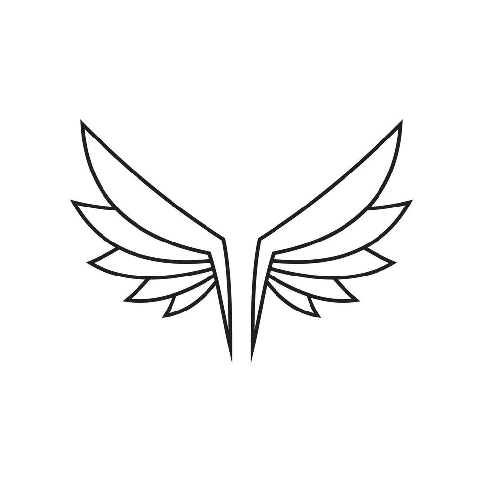 wings illustration design icon logo vector