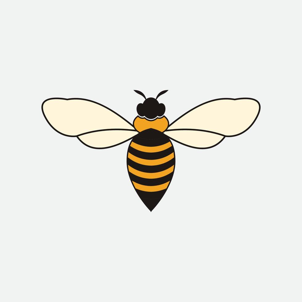 icono de diseño de ilustraciones de logotipo de abeja vector