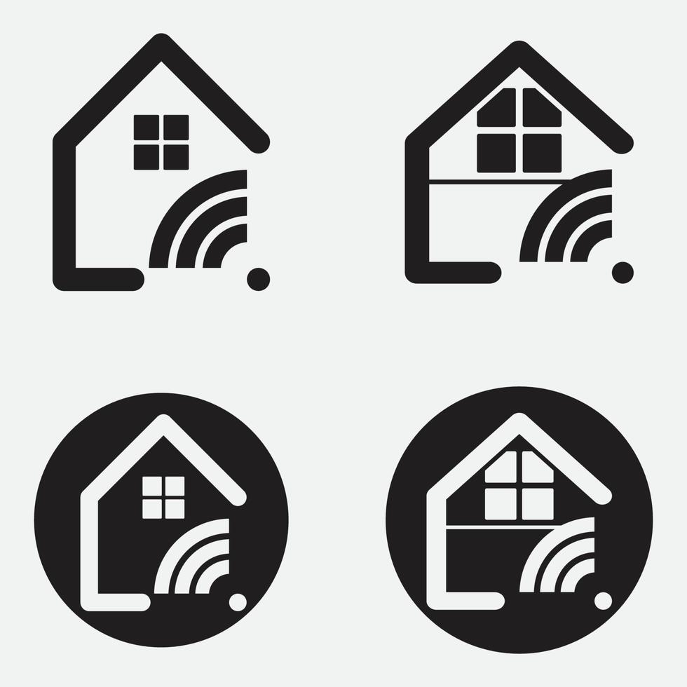 smart home logo vector illustrations design