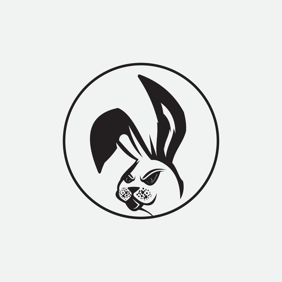 Diseño de ilustración de icono de vector de conejo