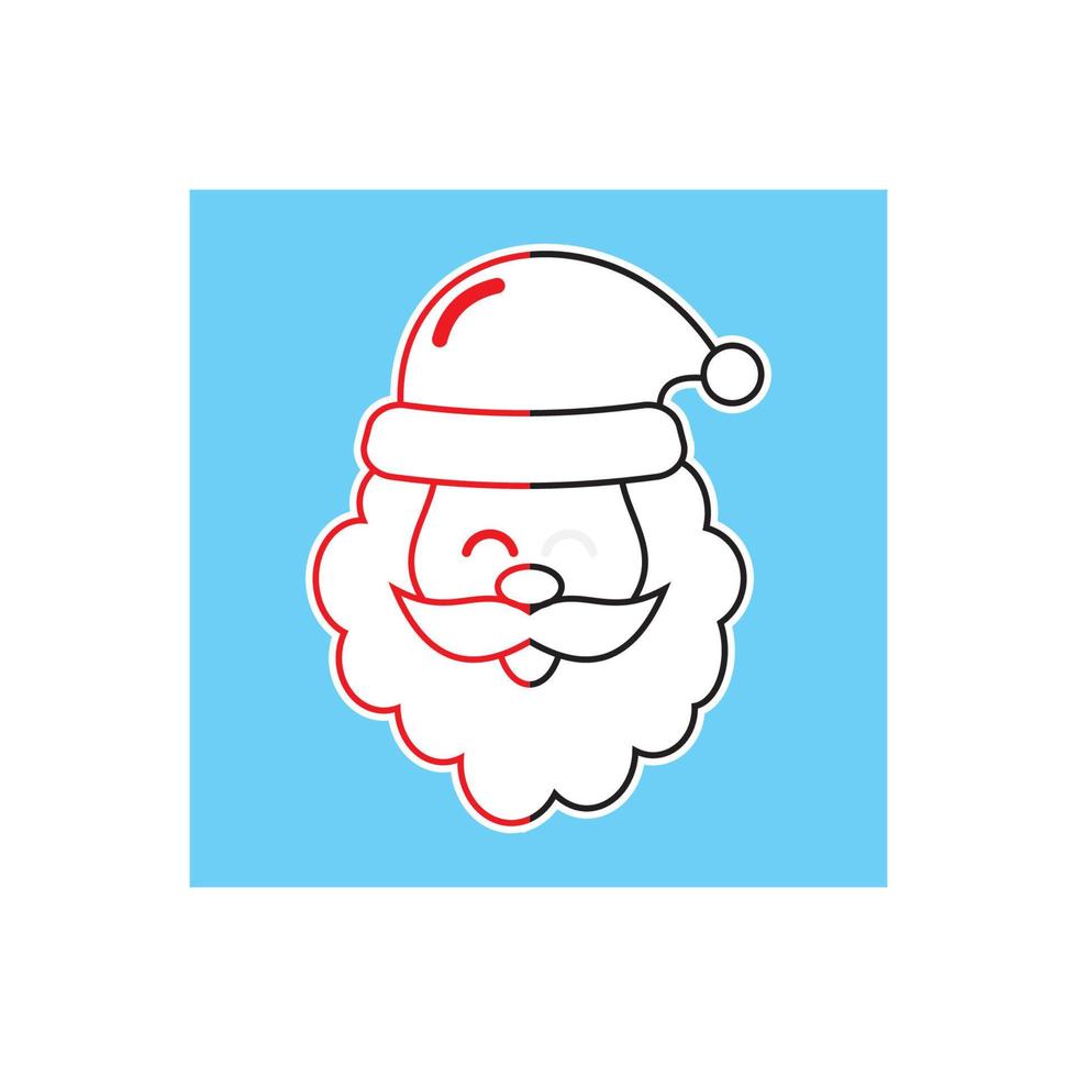 icono de diseño de ilustraciones vectoriales de santa claus vector