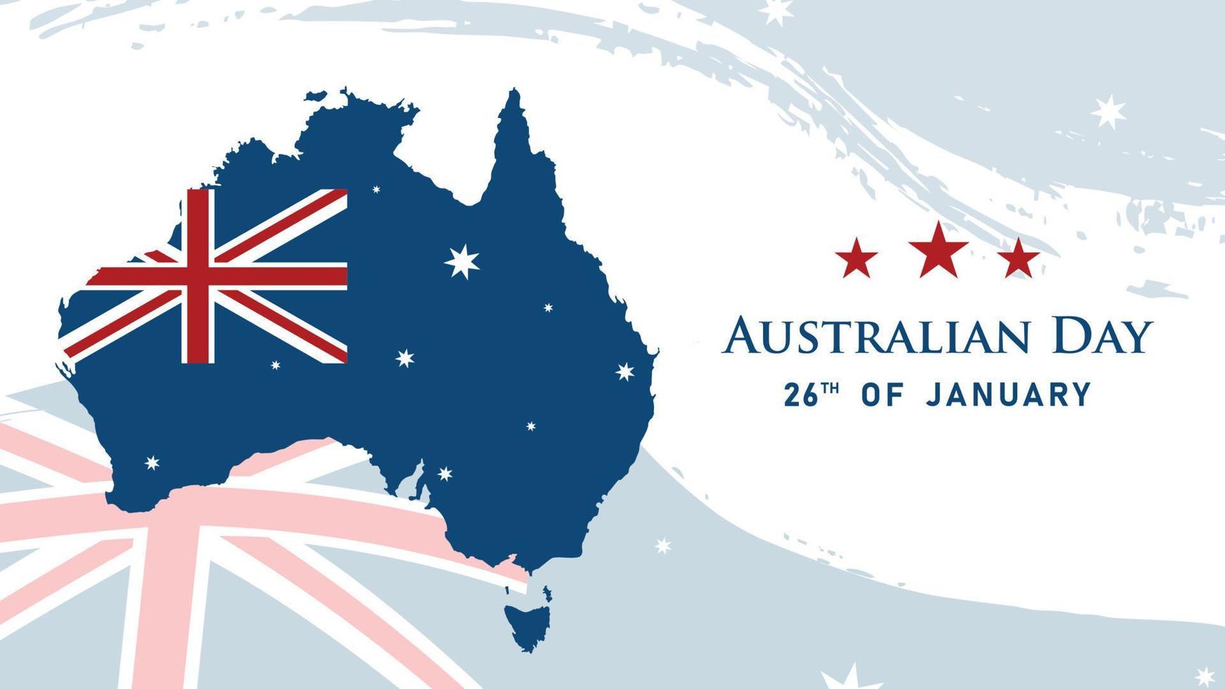 feliz día de australia - cartel del día de la independencia. 26 de enero. celebración del día australiano. ilustración de diseño vectorial del día conmemorativo de australia. vector