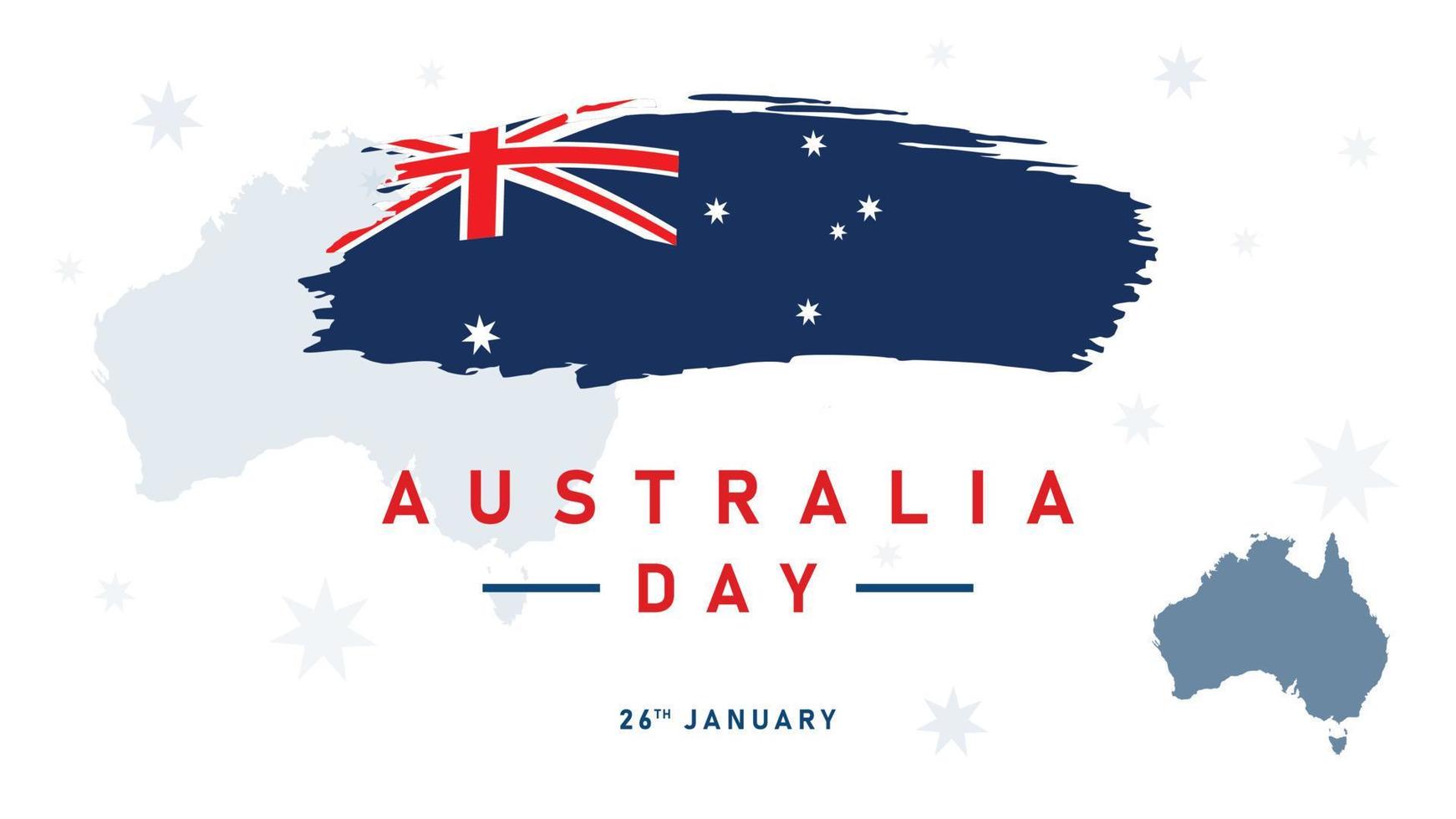 Happy Australia Day - independence day Poster. 26th of January. Australian Day. Memorial Australia day vector design illustration. Australian Day Background. Australian day design template