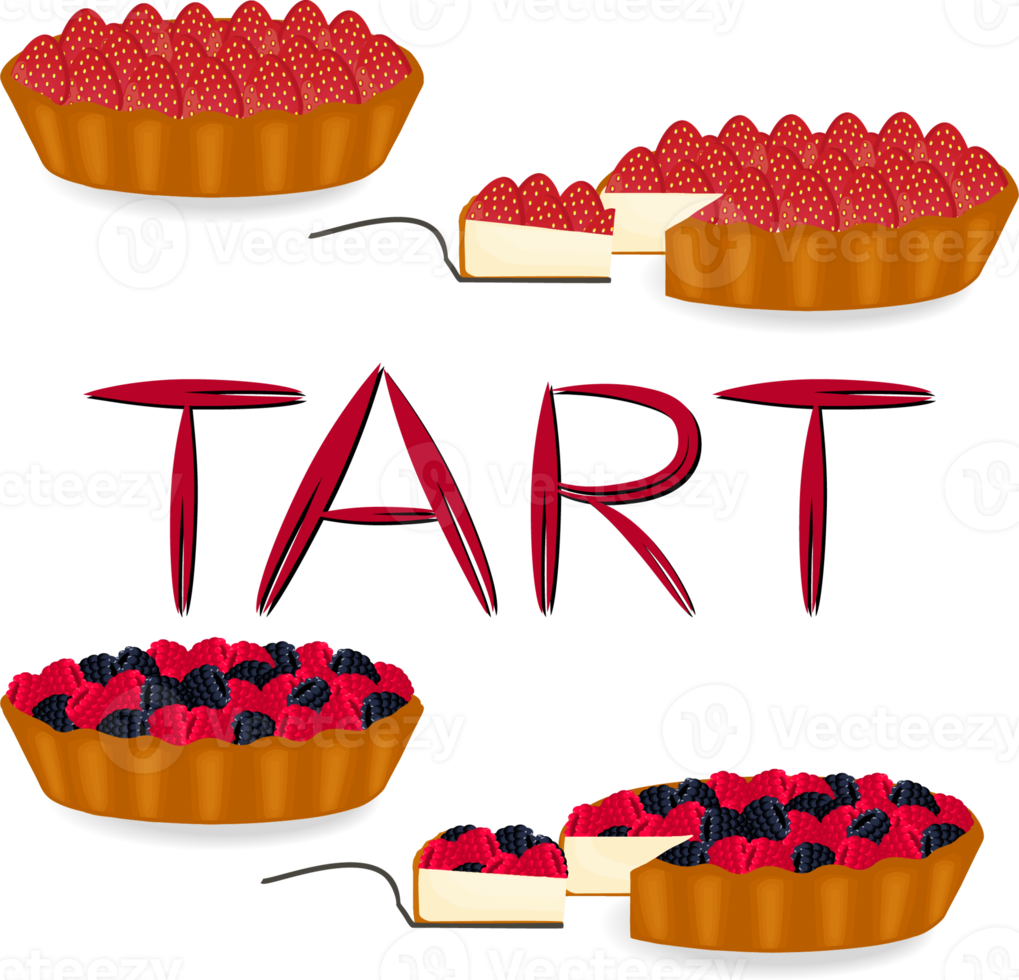 Various sweet tasty tart png