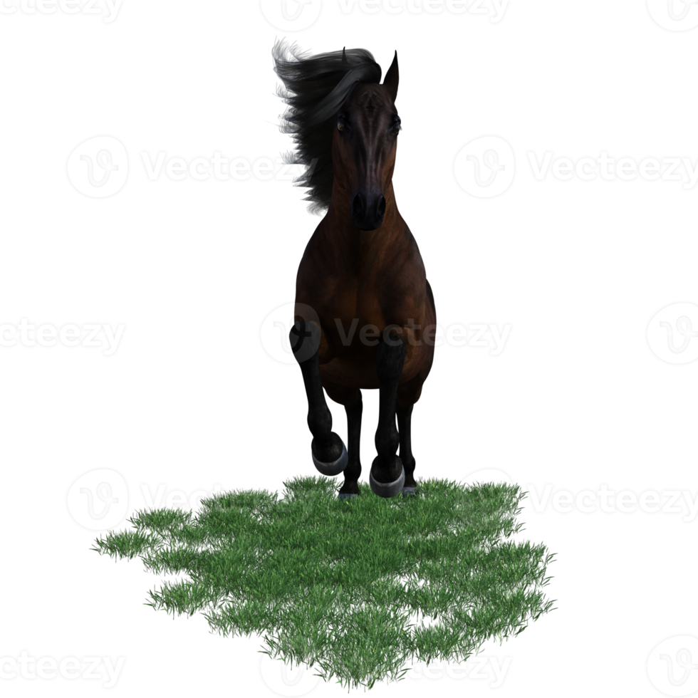 ilustração de pose de cavalo renderização em 3d png