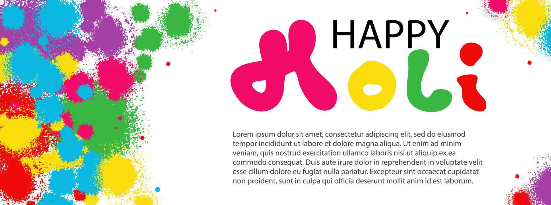 Happy Holi festival of colors vector illustration