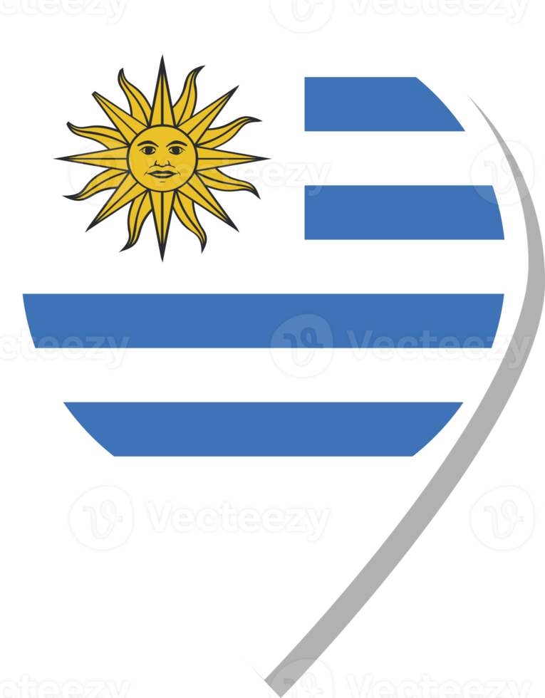 icono de check-in de la bandera de uruguay. png