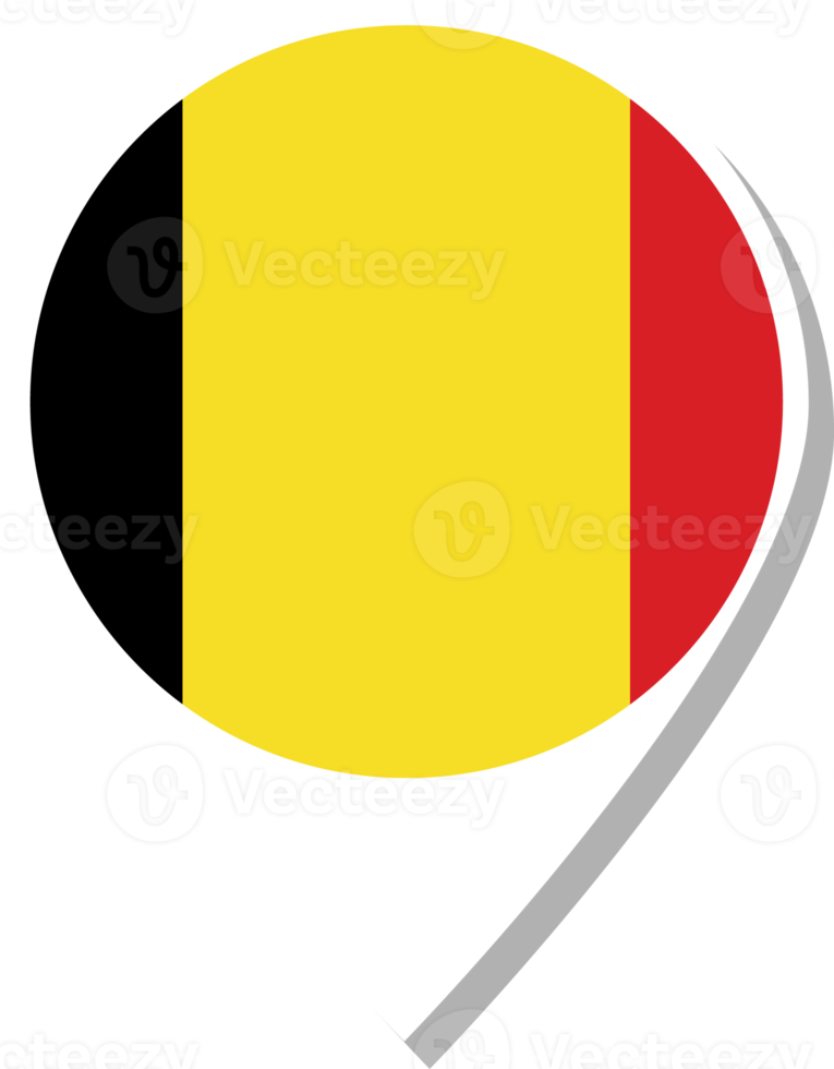 Symbol für den Check-in mit belgischer Flagge. png