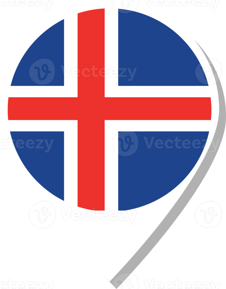 Symbol für das Einchecken der isländischen Flagge. png