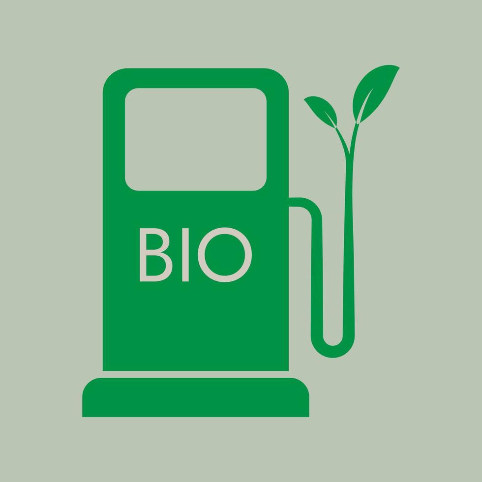Green Bio fuel icon symbol. Vector illustration