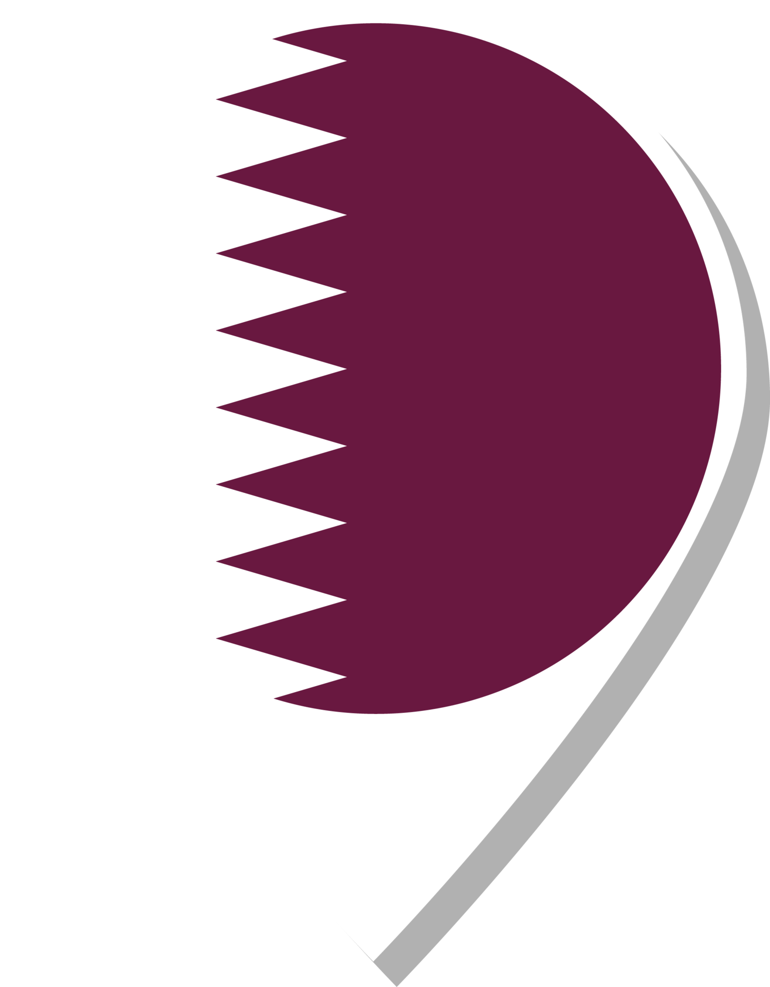 Qatar flag check-in icon. 17225518 PNG