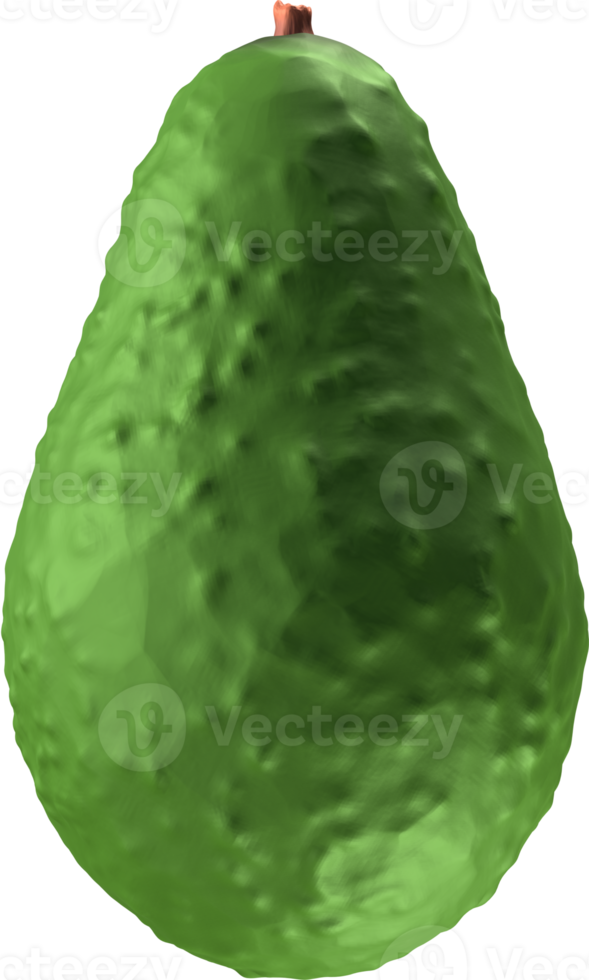 3D Avocado fruit Illustration. png