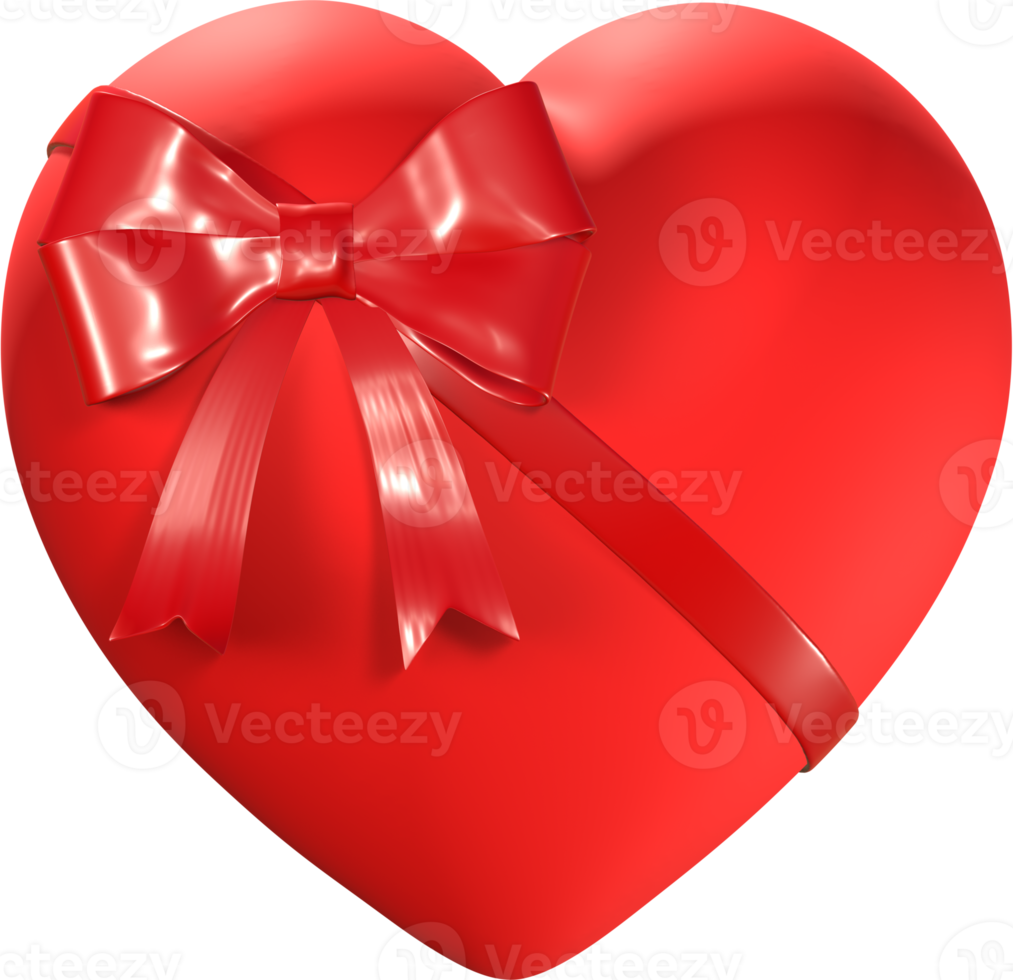 3D heart love Illustration. Valentine's Day. png