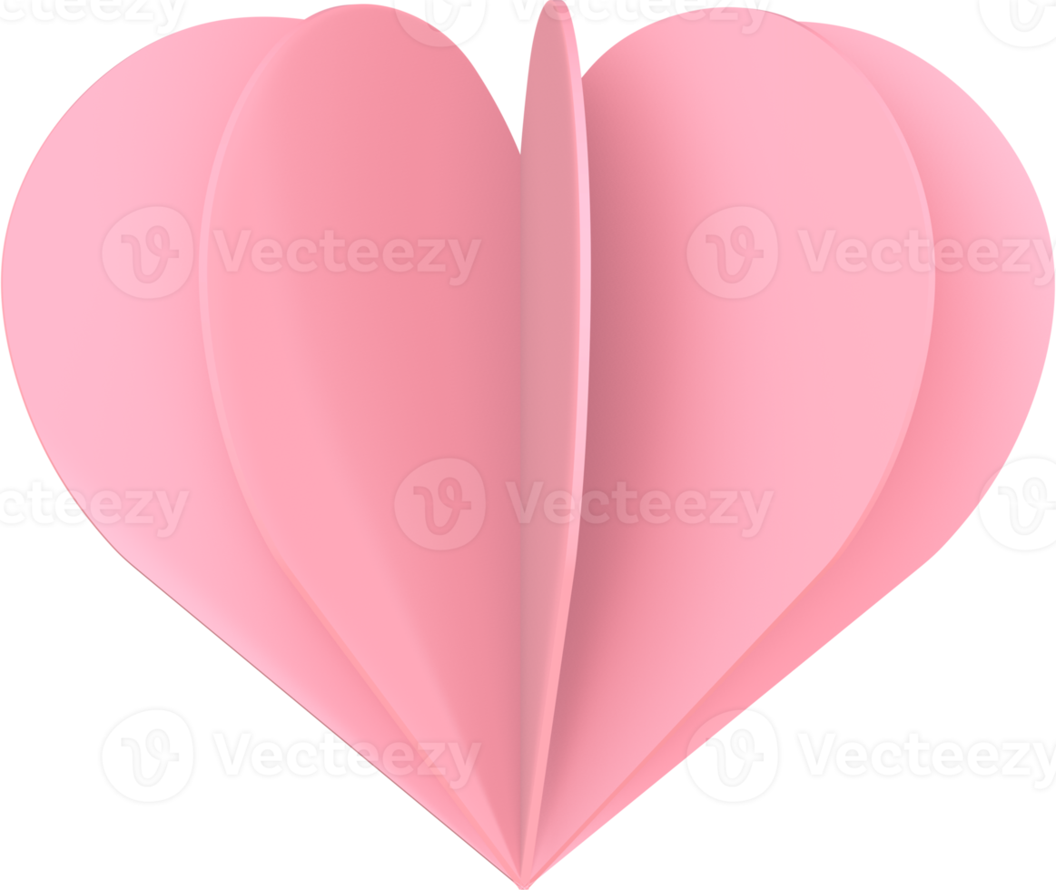 3D-Herz-Liebe-Illustration. Valentinstag. png