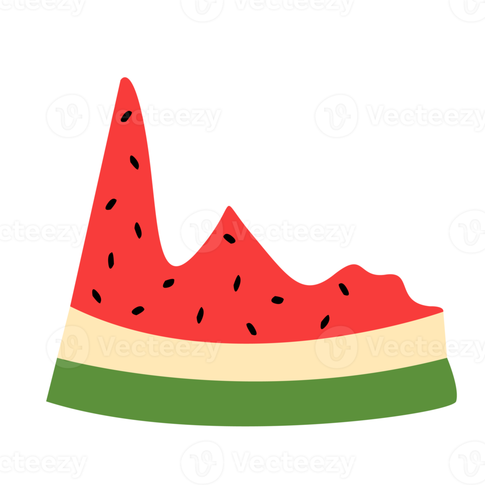 bita vattenmelon skiva illustration png