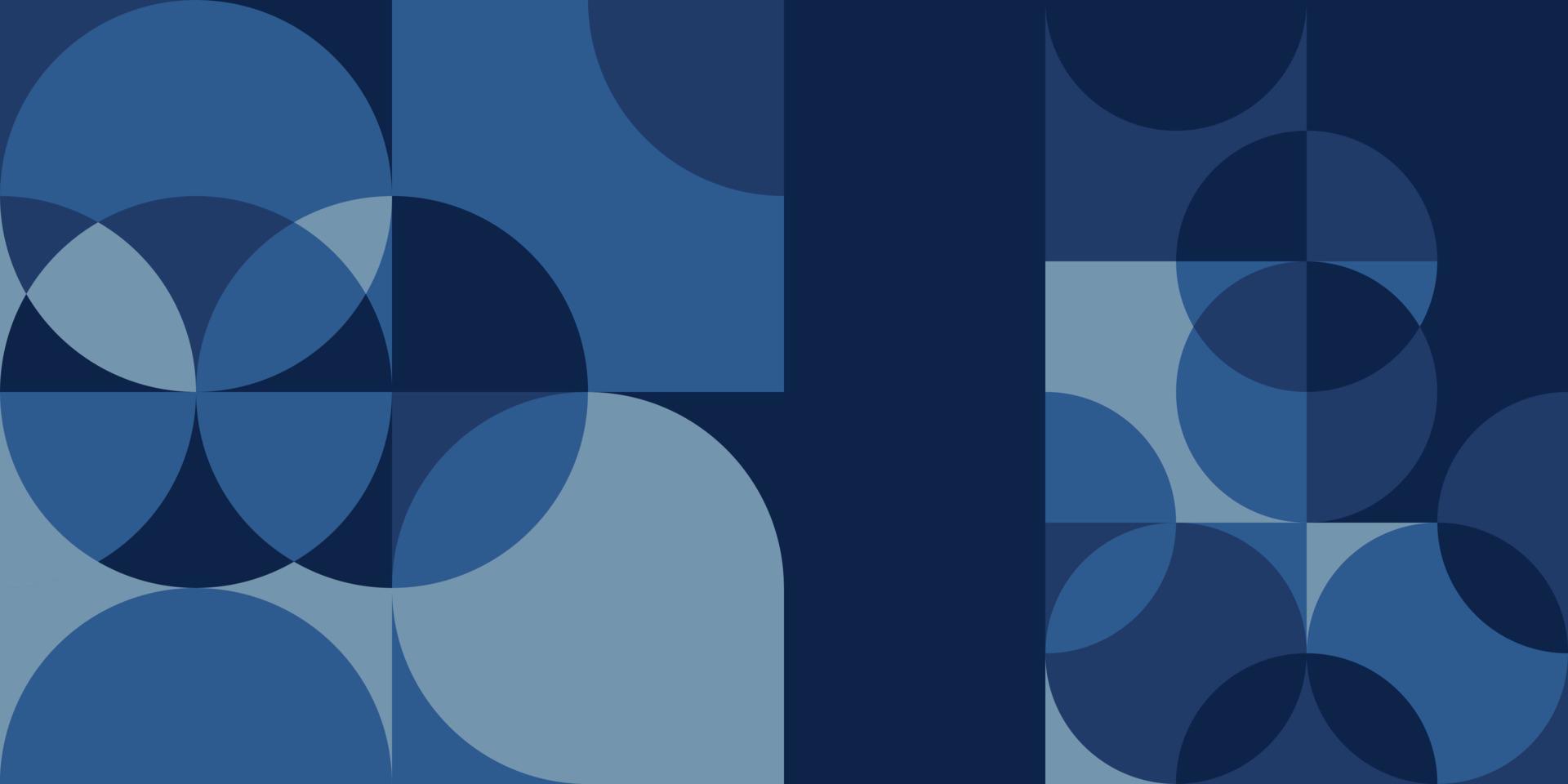 Abstract blue background. With a combination of blue color palette, with the concept of geometric circles and squares vector