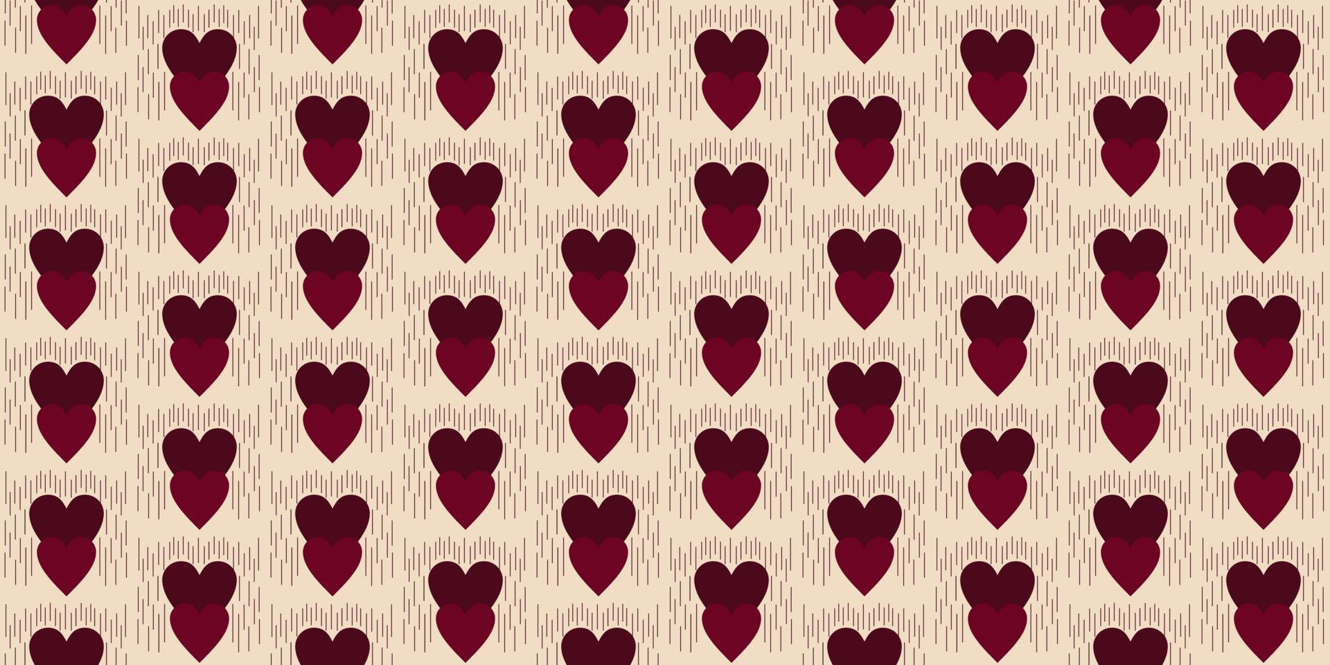Heart pattern background, romanticism with heart shape as pattern and colors on valentine's day predominate vector