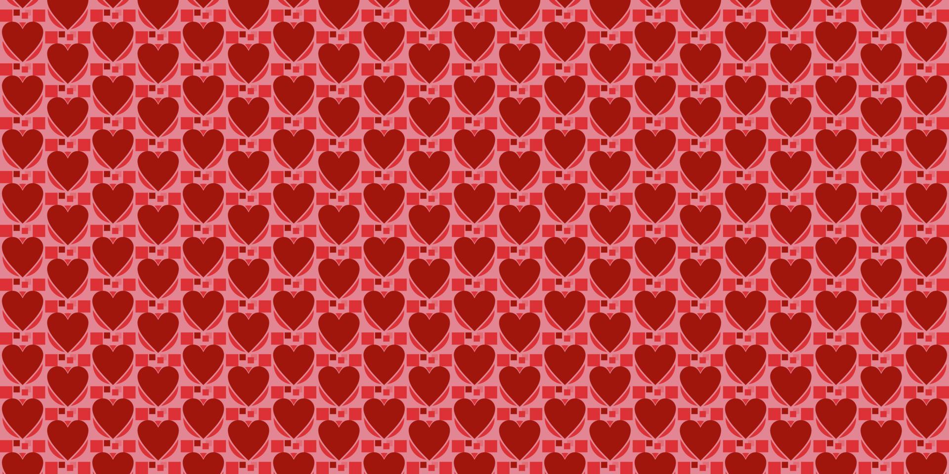 Heart background, pattern and romantic colors combined vector