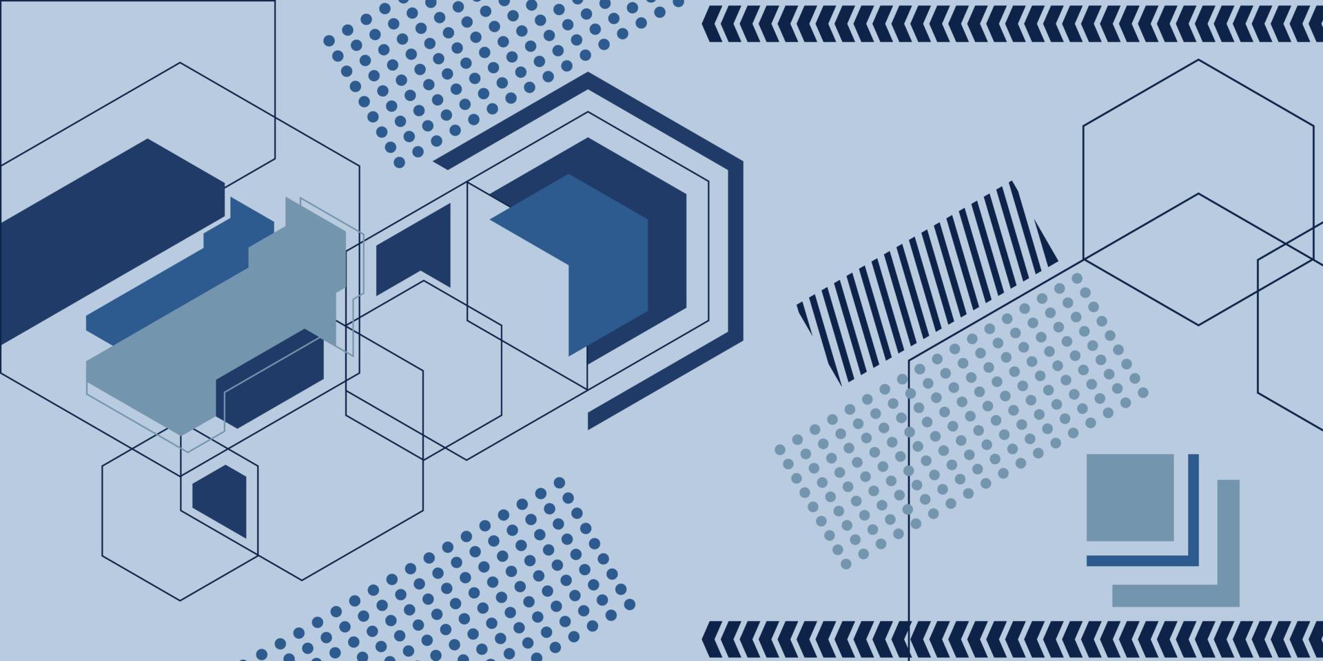 Abstract blue background. With a combination of color palettes and geometric shapes vector