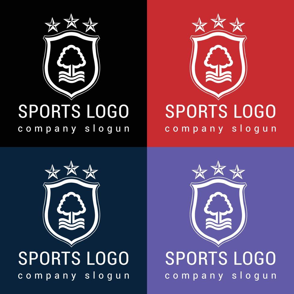 Haré logo de fútbol, fútbol y deportes. vector