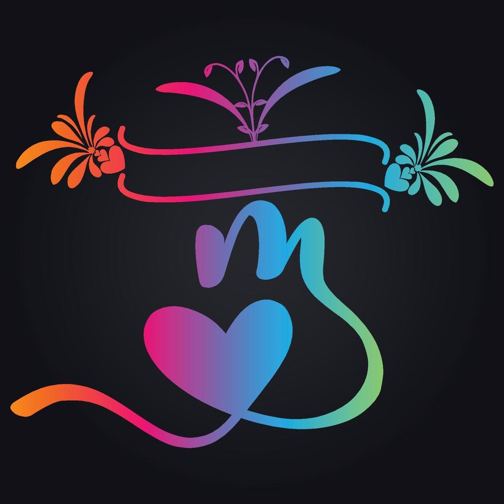 Mandala Gradient color black background vector