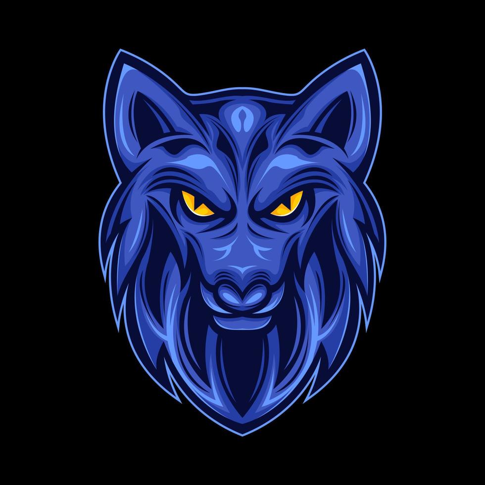 logotipo de esport de lobo vector