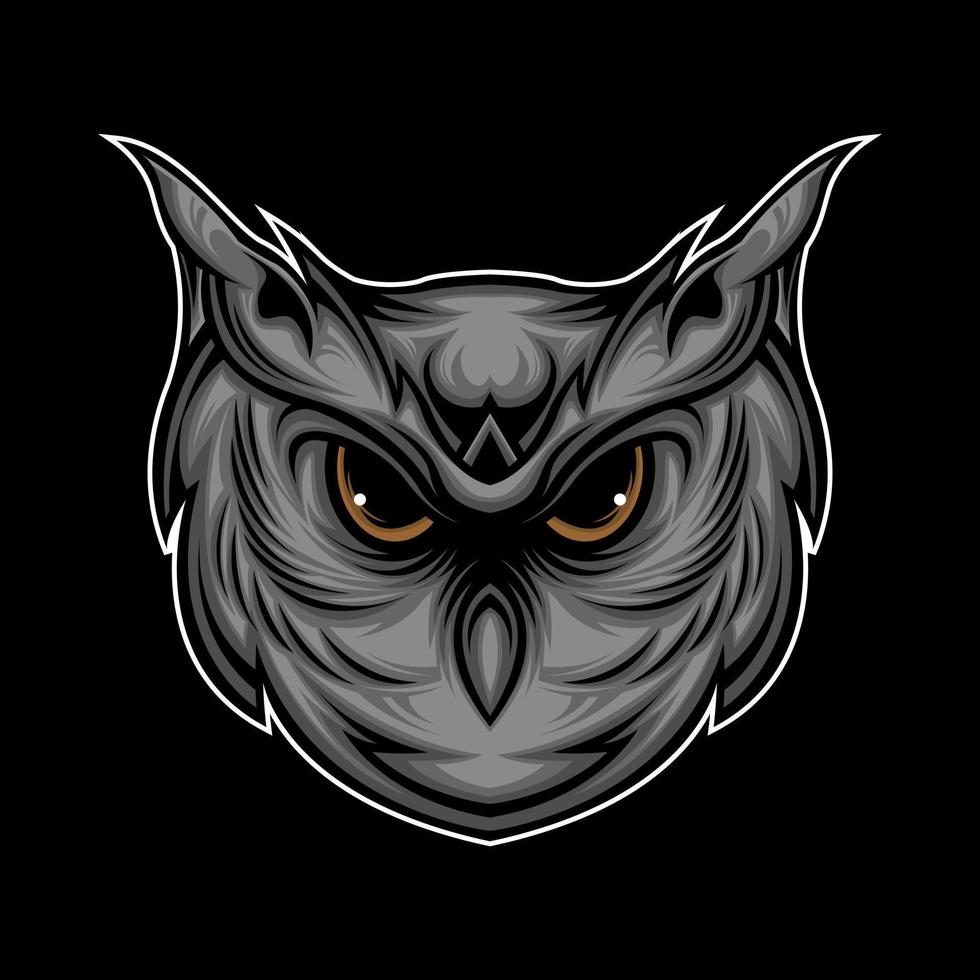 Head owl vector illustration