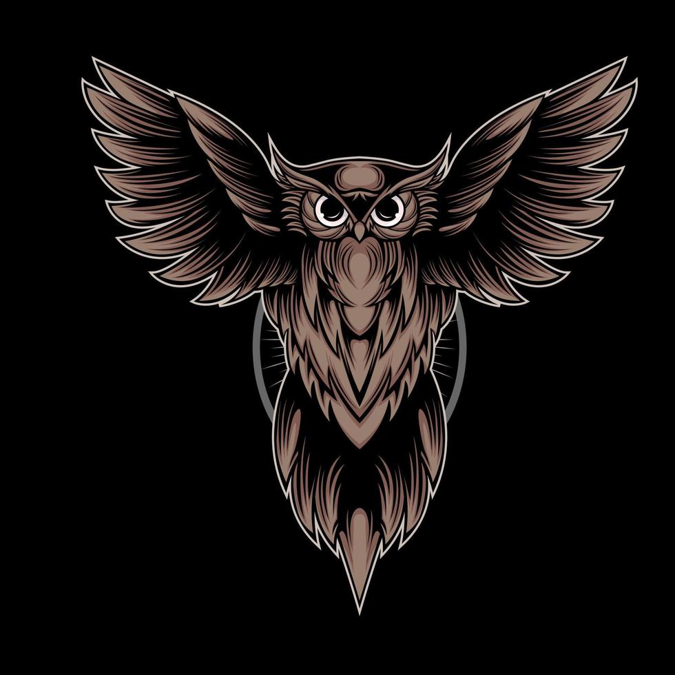 Wing owl vector illustration