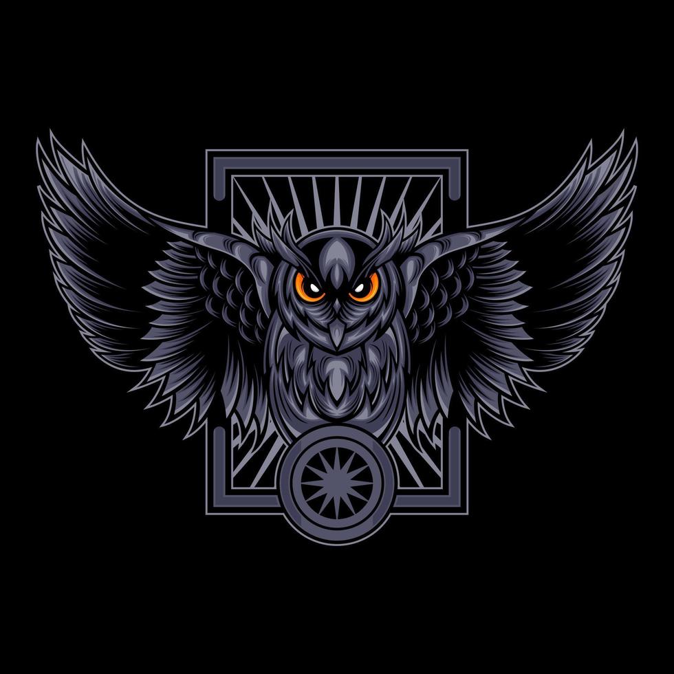 Owl wing vector illustration