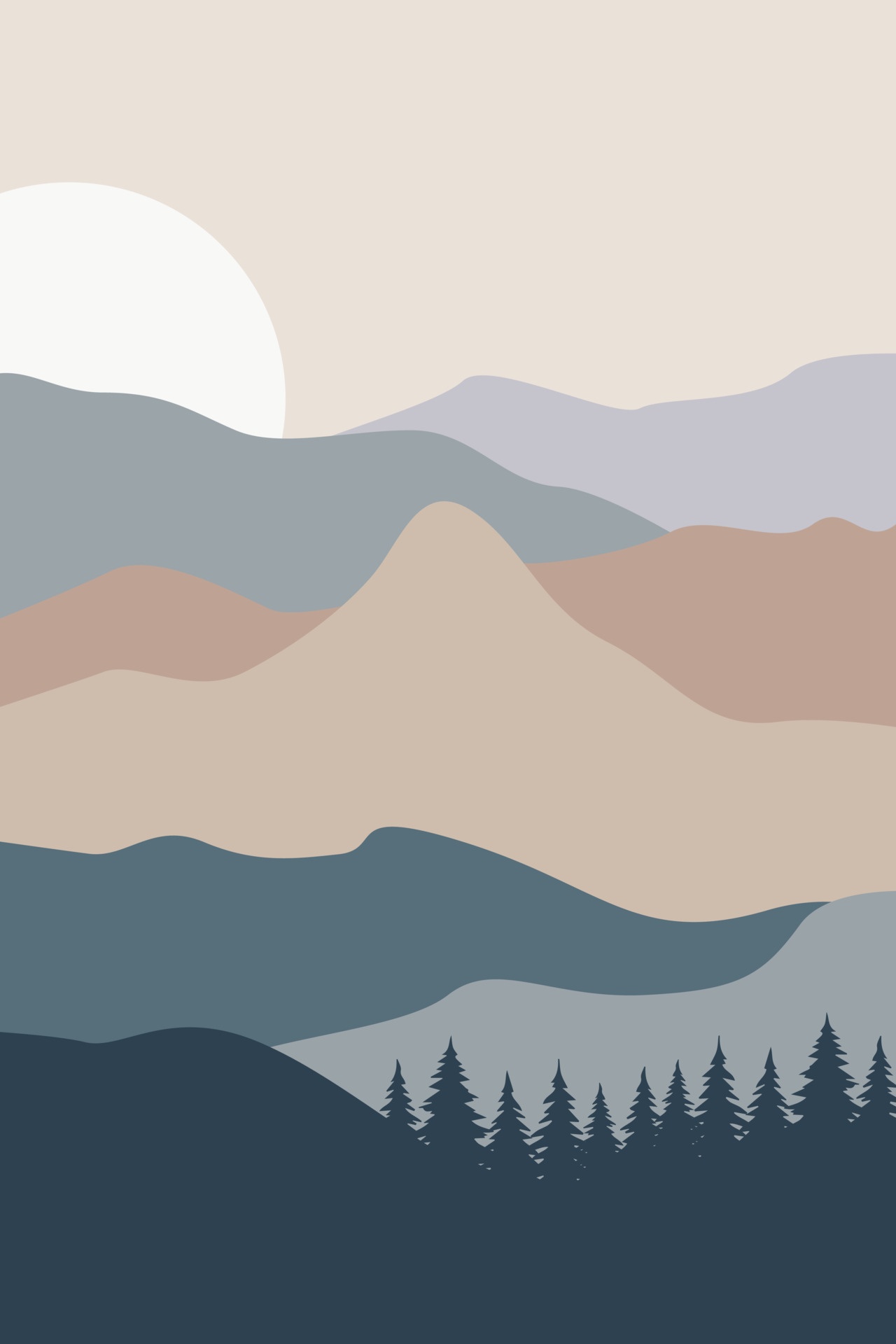 Landscape Mountain Wall Art Decoration 17226095 Vector Art at Vecteezy