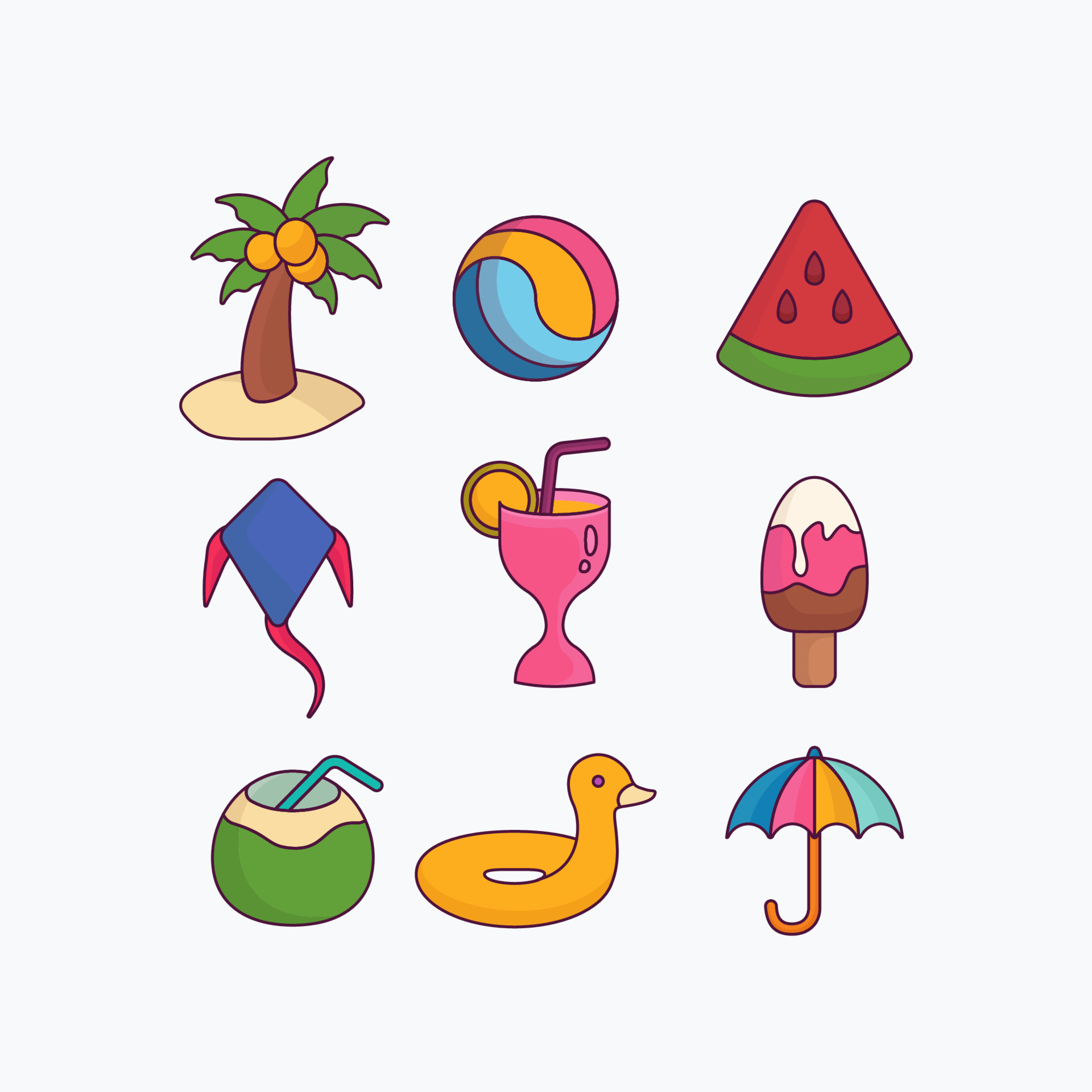 summer icon vector 17226107 Vector Art at Vecteezy