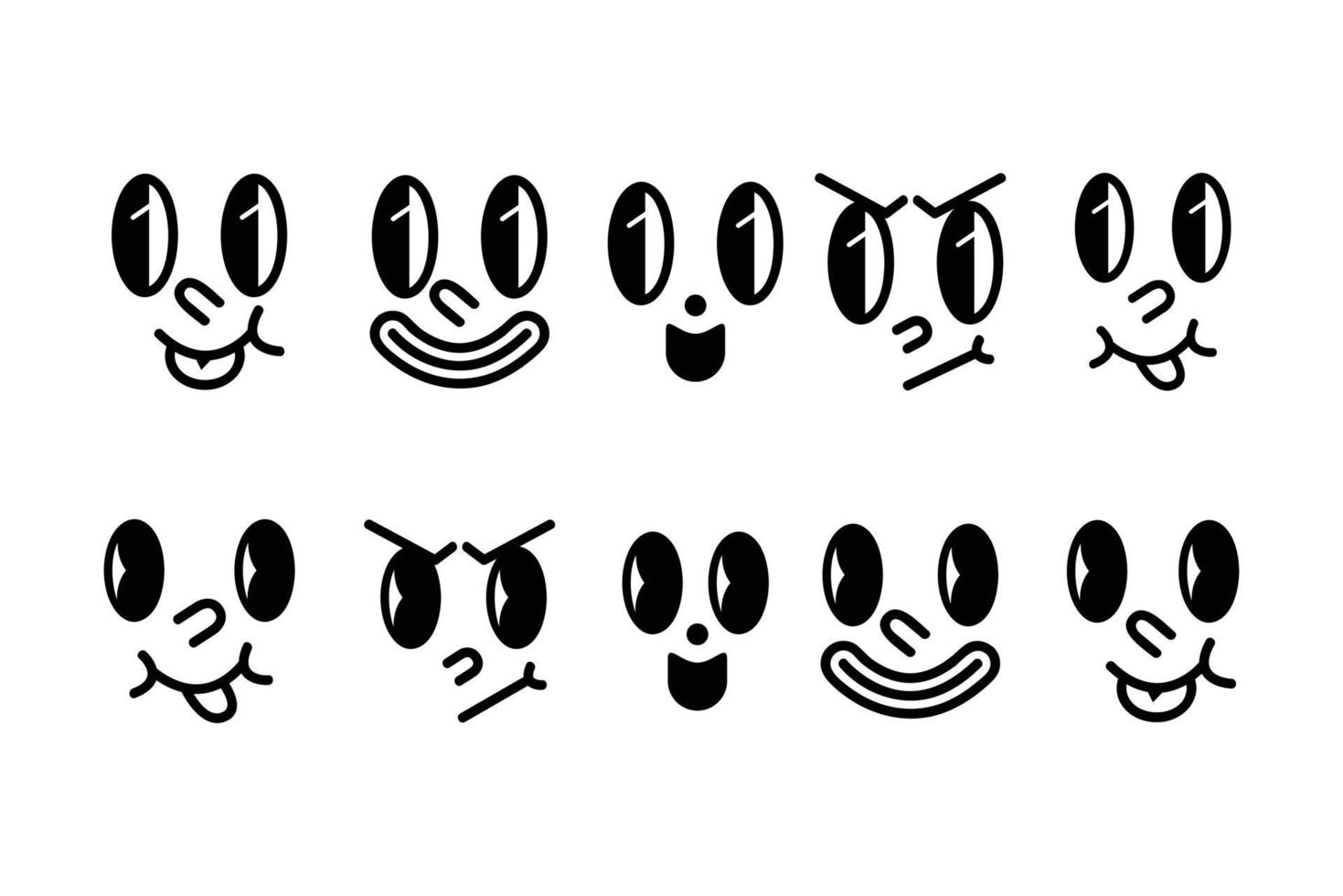 Cartoon Face Cute Kawai Anime Manga vector
