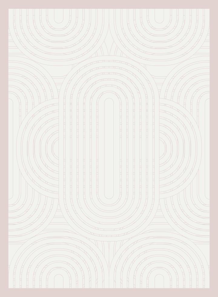Poster illustration with abstract shapes in nude colors. Beige colors poster in minimalist style. Contemporary vector Illustration